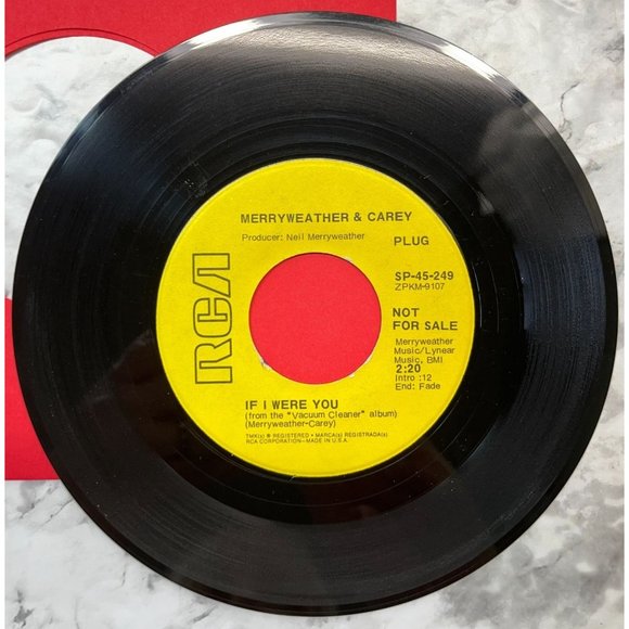Merryweather & Carey If I Were You / Shop Around 45 Psych Funk Breaks Promo RCA - Picture 4 of 6